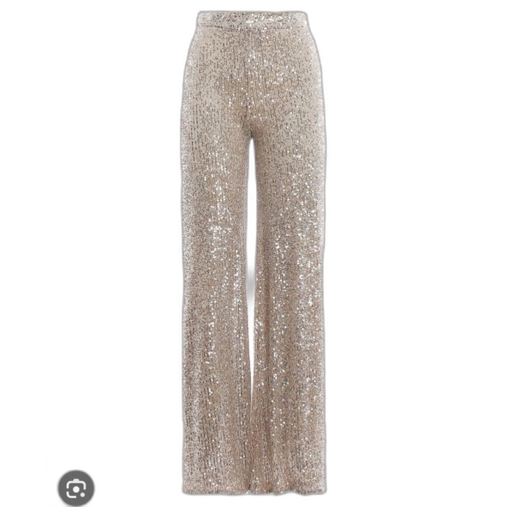 CRYSTAL SKY SEQUIN HIGH RISE PANTS